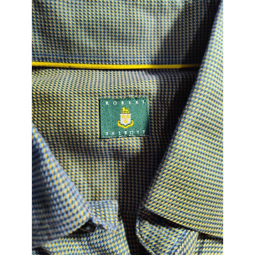 Robert Talbott Check Patterned Brown Black Blue S… - image 2